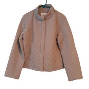 Calvin Klein Quilted Jacket Size L Full Zip Snap Front